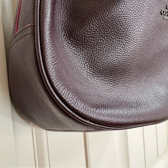 Coach Exotic Trim East West Harley Hobo in Oxblood - Picture 9 of 14